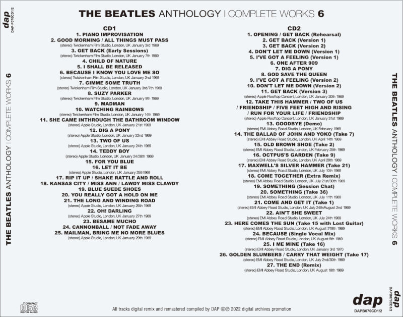 ビートルズ / “アンソロジー” 最新編集拡張改訂版 第5+6弾！ | コレクターズCD LegRock Music